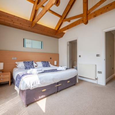 Master bedroom with emporer bed