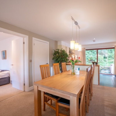 Open plan spacious living and dining room