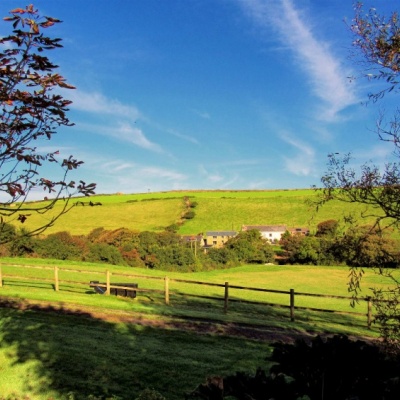 The cottage view of the Porth valley