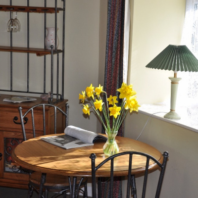 Quirky dining table, chairs and dresser