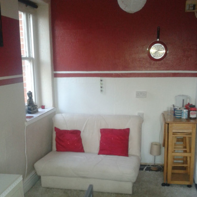 Sitting area and extra bed