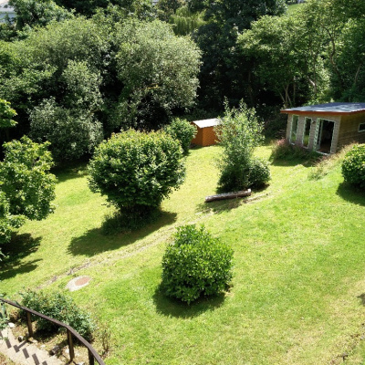 View of garden from main deck