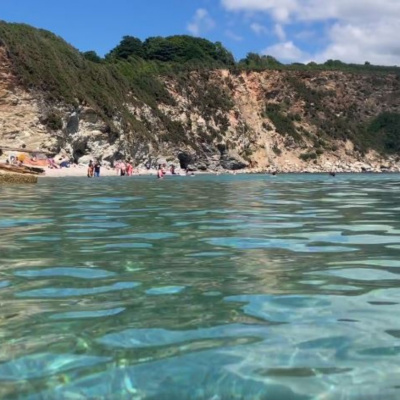 crystal clear sea at Charlestown