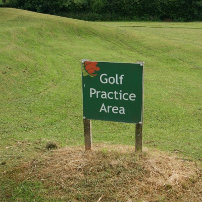 Golf practice area