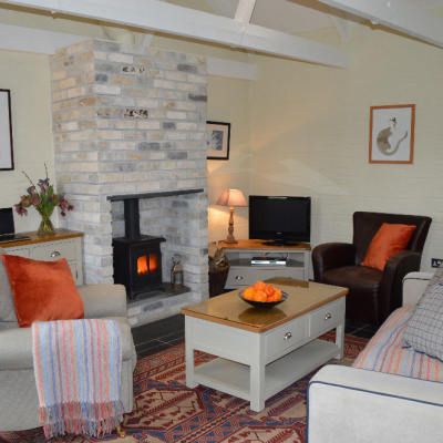 Sitting Area with woodburner