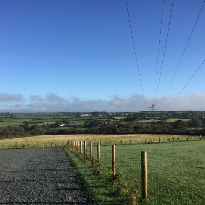 lovely site views over cornwall