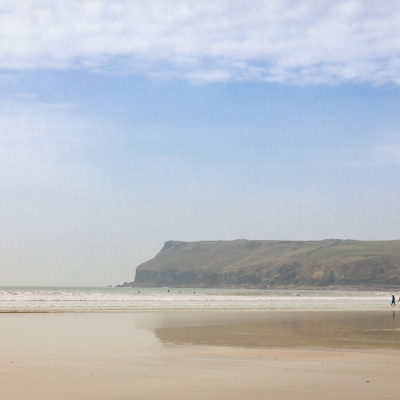 Polzeath beach in Winter