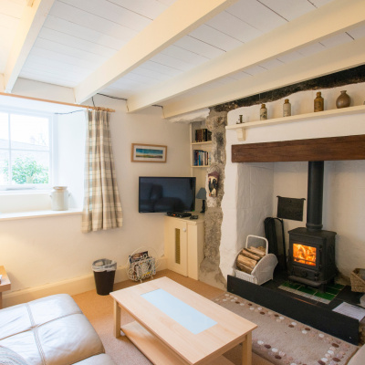 Sitting room and log burner