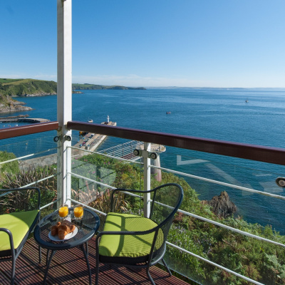 Balcony sea views are enticing