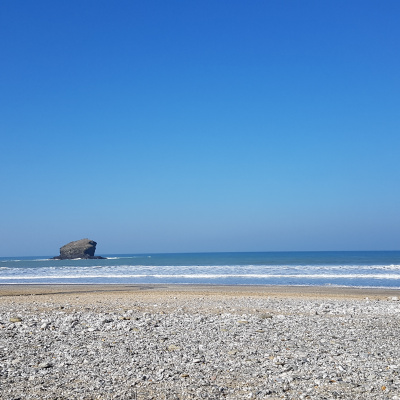 Gull Rock and Portreath Beach