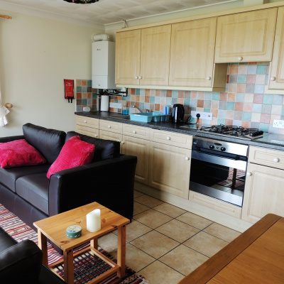 Kitchen and living area