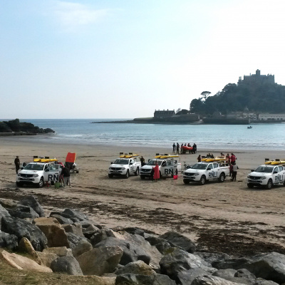 Marazion beach with St Michael's Mount