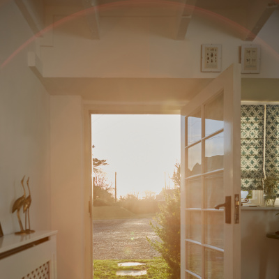 outside
