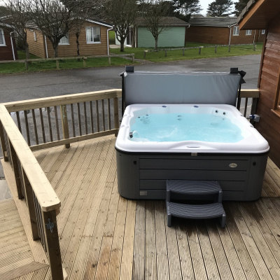 Relax in your exclusive hot tub