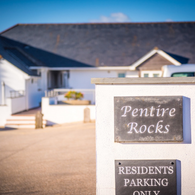 Front car park with private space 