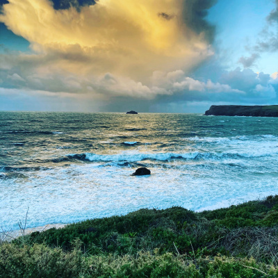 View to Pentire from bottom of road (>5min)