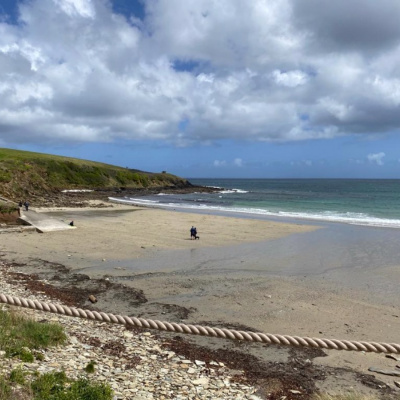 The beach at the Hidden Hut, Portscatho.