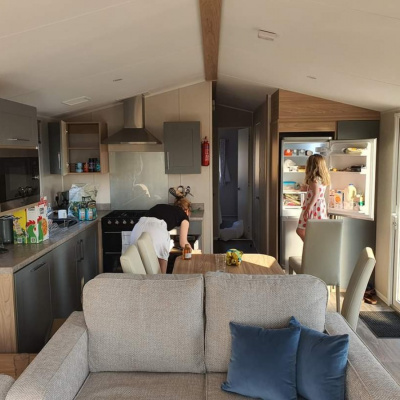 Interior of the Kitchen / diner. Spacious modern and full of modern facilities. Full size fridge Freezer and dish washer.