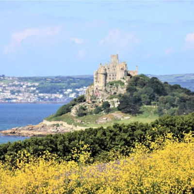 View from the coast path of St Michael's Mount
