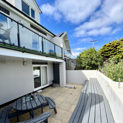 Bramble house patio area