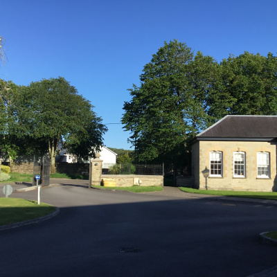 Gated entrance to estate 