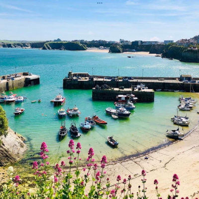 Newquay harbour 30mins away