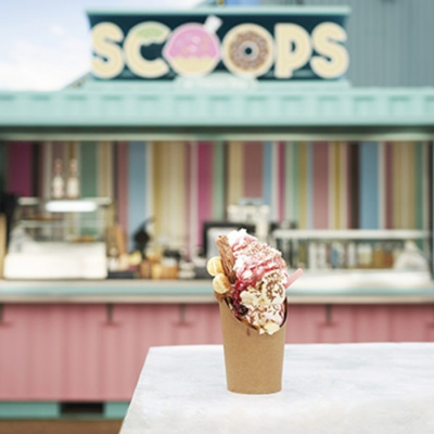 Scoops Icecream and Waffle Parlor onsite