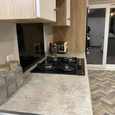 Kitchen with gas hob
