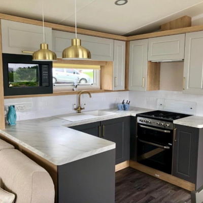 Kitchen with gas hob and oven